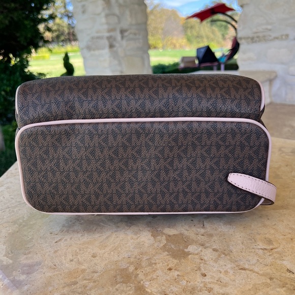 Michael Kors Md signature Abbey backpack&wallet set Brown soft pink NWT - Picture 6 of 15